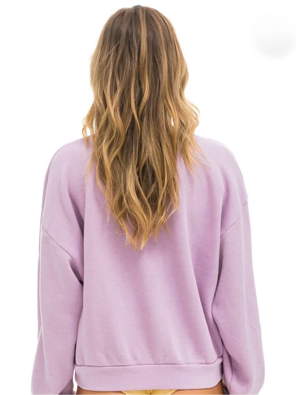 Aviator Nation Logo Relaxed Crew Sweatshirt - Mauve - size small - Picture 2 of 6